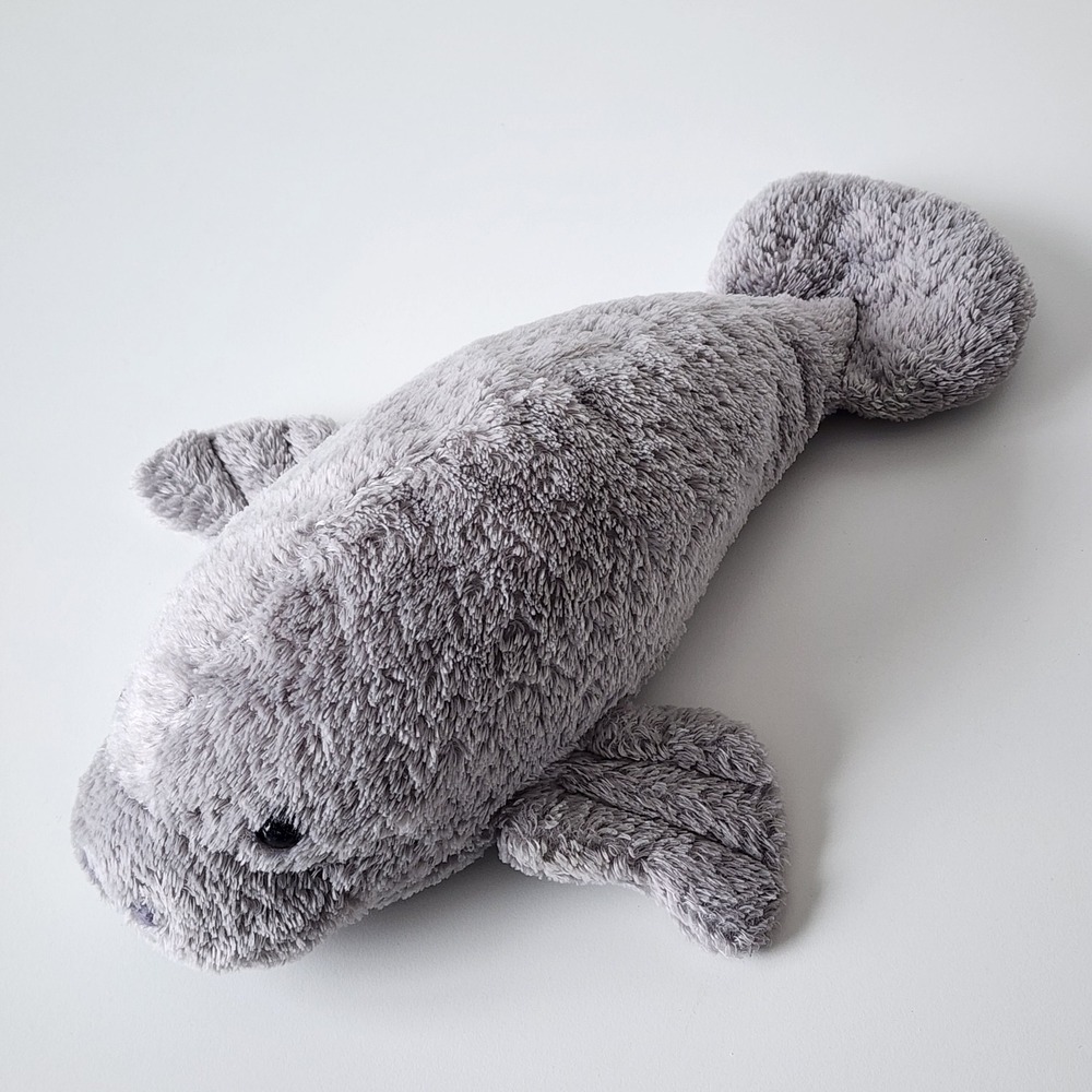 Manatee Plush 14" Grey Soft Stuffed Animal Retired Toy Stuffie VTG Whale Maurice